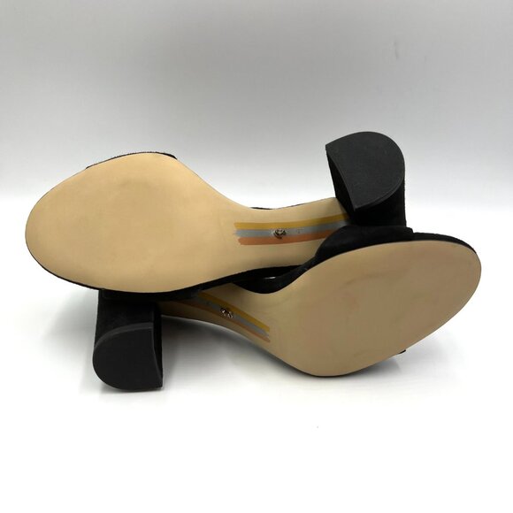 Sam Edelman Womens Size 9 Robyn Black Suede Leather Heels‎ Sandals Shoes - Picture 9 of 14